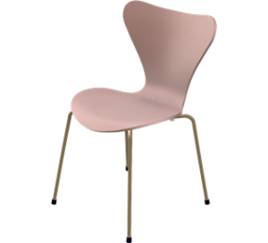 arne jacobson fritz hansen eye candy pink gold chair