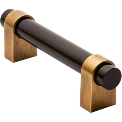 Brass gold black cabinet pull