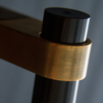 Brass gold black cabinet pull